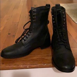 Cole Haan Black Lace-up Boots (Brand New).